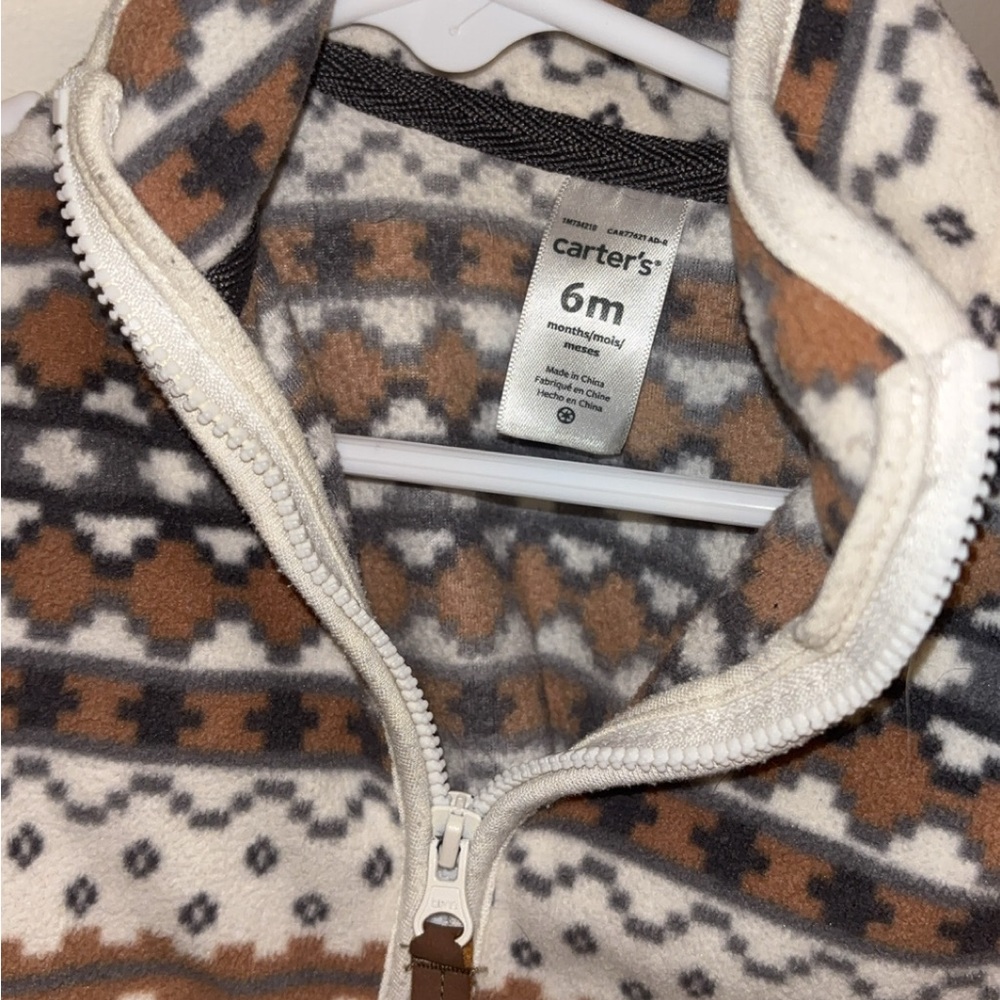 💙 5 for $25 💙 Carter’s Fleece Vest and Tan Pants Set - Picture 2 of 3